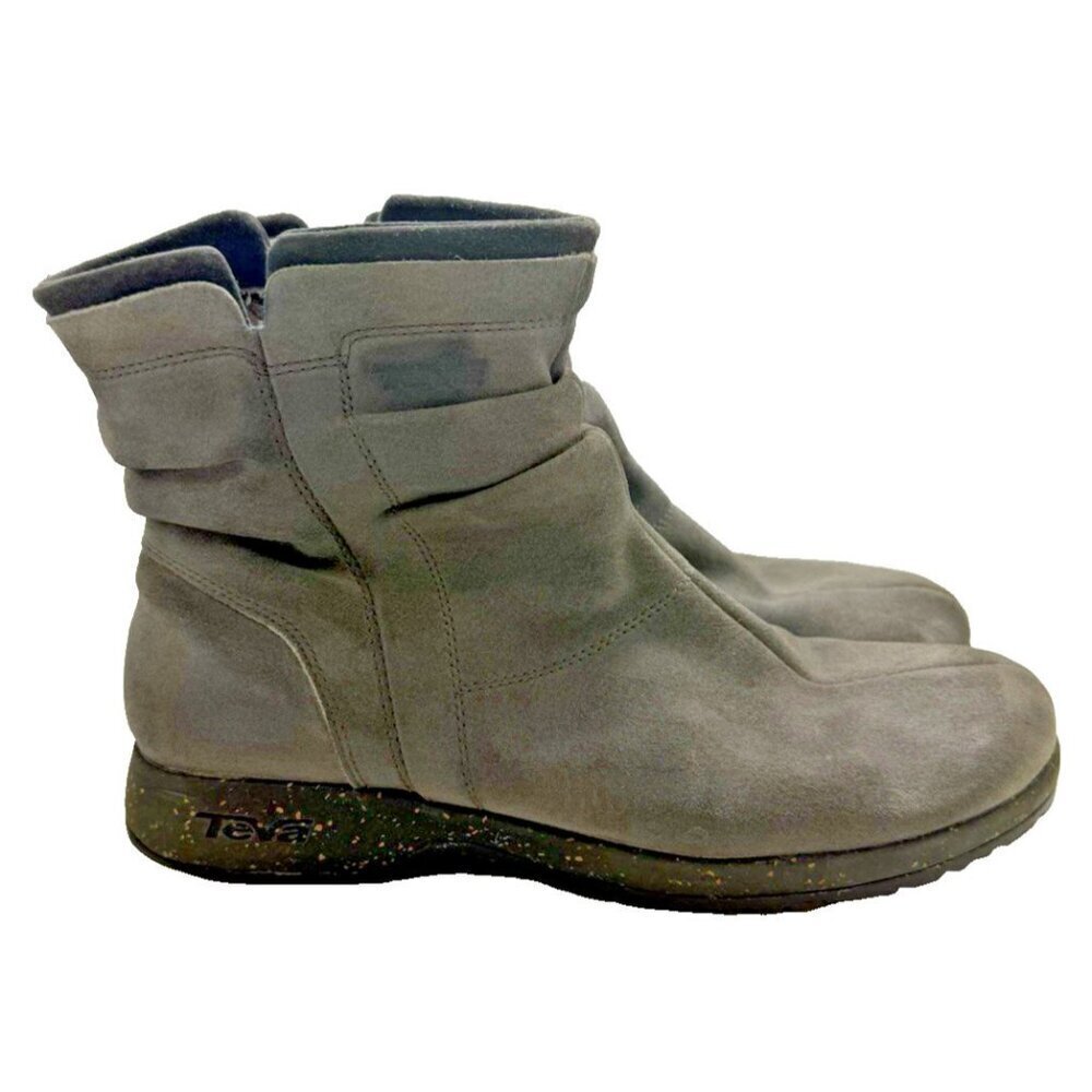 Teva Capistrano Suede Size Zip Waterproof Ankle Booties Gray Size 9 S/N 1005323